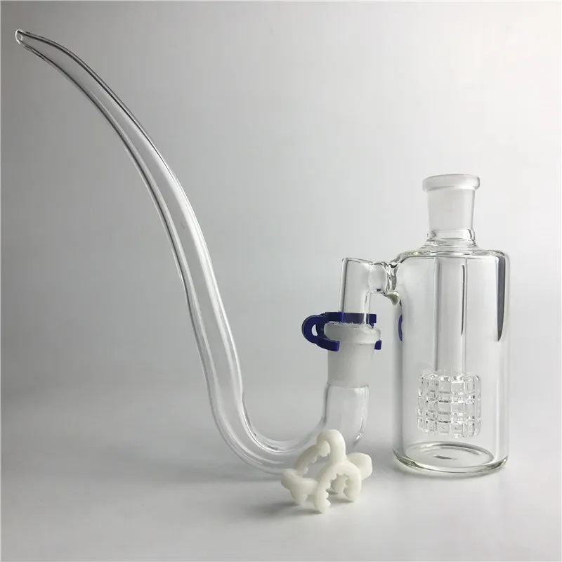 DIY Fumer Bong Ash Catchers 14mm 14.4mm avec Tube De Paille De Verre J-Hook Adaptateur En Plastique Keck Clips pour Conduites D'eau