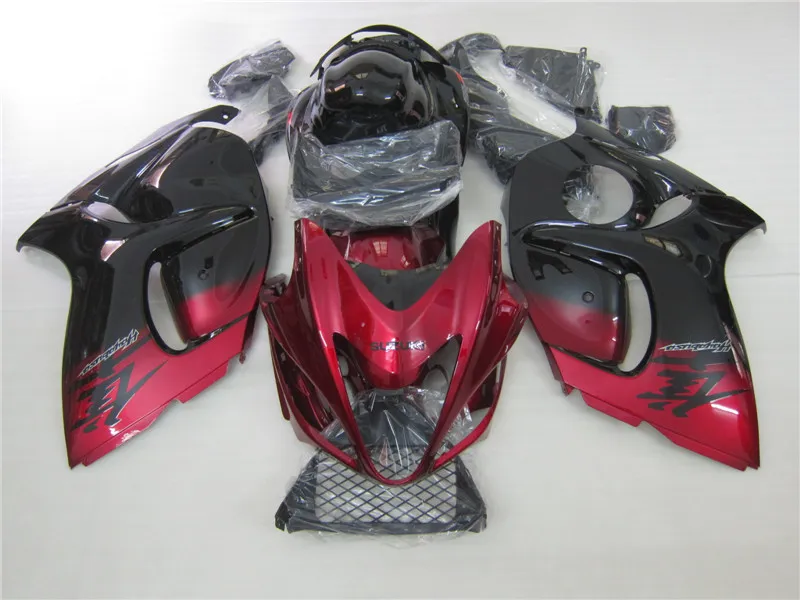 3 regali gratuiti New Hot ABS kit carenatura moto 100% Fit per Suzuki GSXR 1300 GSXR 1300 2008 2009 2011 Nero Rosso