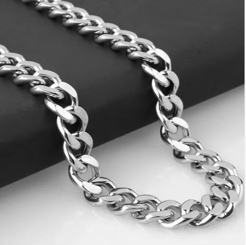 Fashion Jewelry 316L Stainless Steel men's Boys 10mm / 15mm Cuban Curb Chain Link Necklace Vintage Clasp for Men's Gifts 20 inch - 32 inch