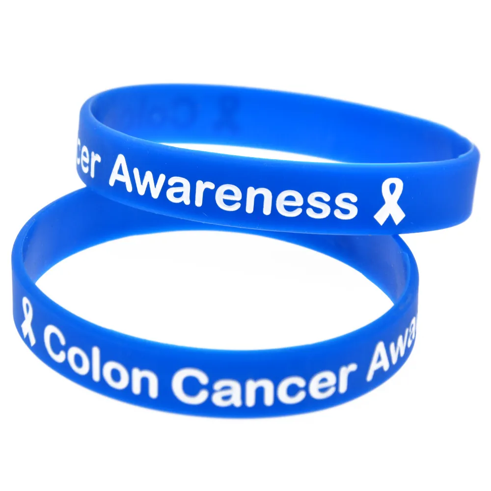 Colon Cancer Awareness Silicone Bracelet By Wear This Jewelry As A Reminder in Daily Life