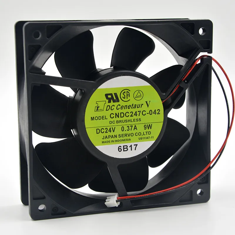 Japan Servo12cm Inverterfläkt 12038 24V 0.42A CNDC24Z4P-977 3-Wire CPU Cooler Heatsink axiell kylfläkt