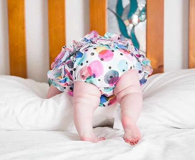 Mignon bébé fille vêtements été coton bébé barboteuses infantile enfant en bas âge mouche manches cercles colorés impression dos nu jarretelle combinaison body