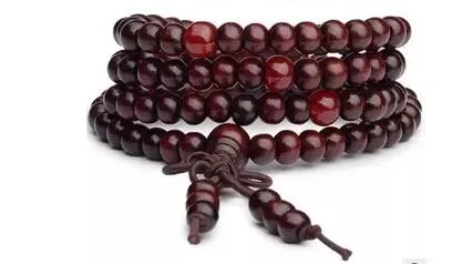 1000 stücke 108*8mm Echte Natürliche Sandelholz Perlen Buddha Malas Armband Gesunde Schmuck Mann Handgelenk Mala Halskette bowknot Armbänder 5 Farben