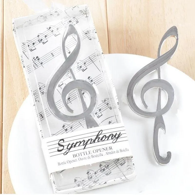 DHL Unique Wedding Favors "Symphony" Chrome Music Note Bottle Opener wedding gift