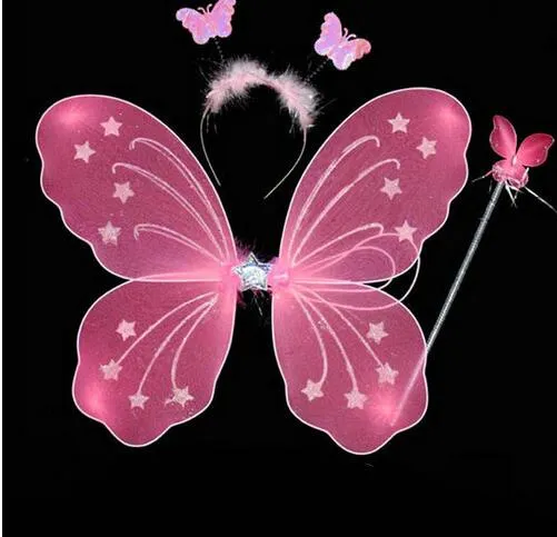 Aile De Papillon Enfant ZJstyle Costume De Fée Pour Fille Avec Tutu, Jupe Magique Et Ailes De Papillon, Costume Fantaisie Avec Ailes De Papillon, Baguette Magique Et Bandeau Déguisement Carnaval Fille