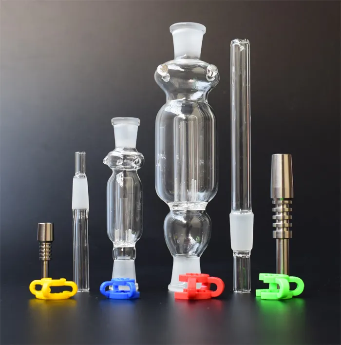 Lagerförsäljning NC Kit 10mm 14mm Titan Nail Glass Rör glas Bongs för vatten Rökrör