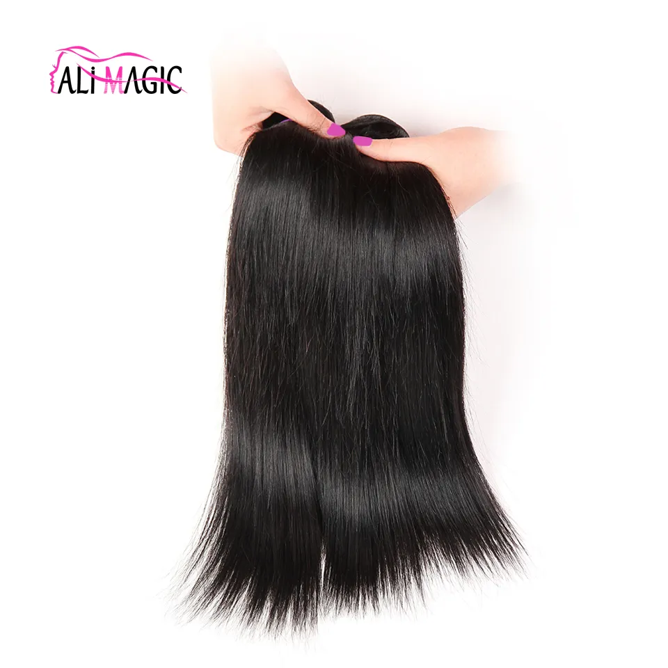 Ali Magic Factory Wholesale High Quality Hair Weft Body Wave Human Hair Weave Straight Deep Wave Curly Hair Virgin Unprocessed Nature Color