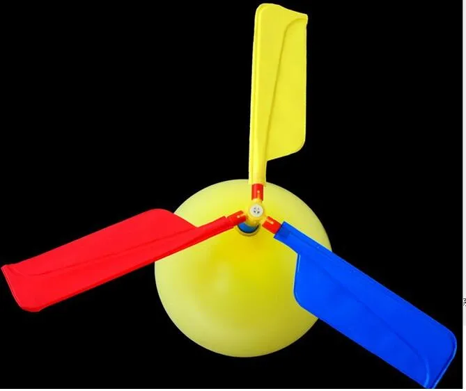 Vôo do balão helicóptero DIY balões de avião de brinquedo crianças brinquedo da novidade gag helicóptero Balloon miúdos surpreendentes brinquedos de balão auto-combinadas