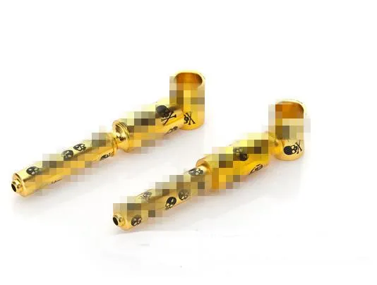 Commercio all'ingrosso staccabile d'oro comodo tubo portasigarette filtro creativo tabacco da pipa in vetro tubo da fumo in metallo alluminio, colore rand