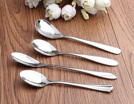 Matel 410 Stainless steel coffee & tea sets spoons tableware Restaurant hotel dinnerware support wholesale or custom