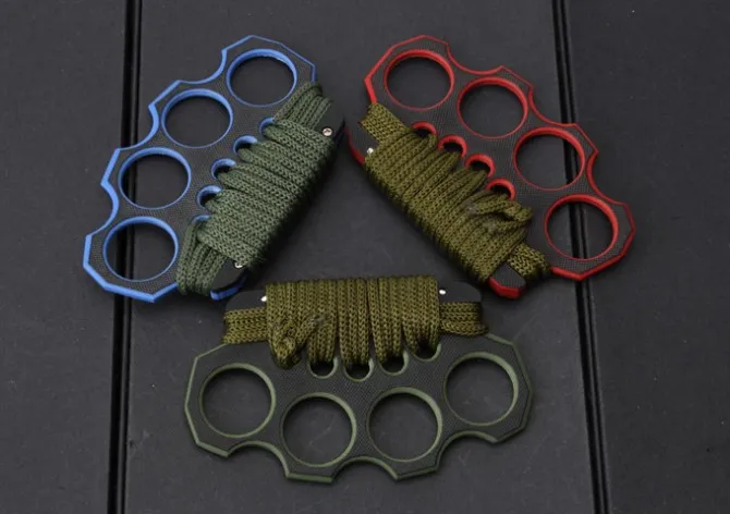 Högkvalitativa G10 Brass Knuckles Knuckle Dusters, Four Fingers Iron, Integrated Steel Forming EDC Tools 3300 3350