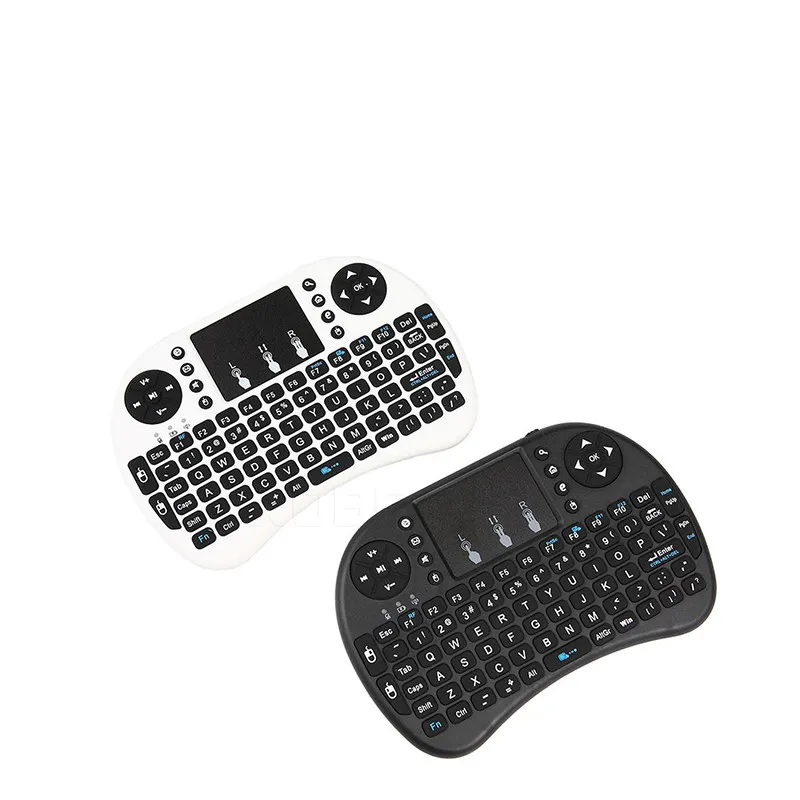 Mini Rii I8 Trådlöst tangentbord 2.4g Engelska Luftmuse Tangentbord Fjärrkontroll TouchPad för Smart Android TV Box Notebook Tablet PC