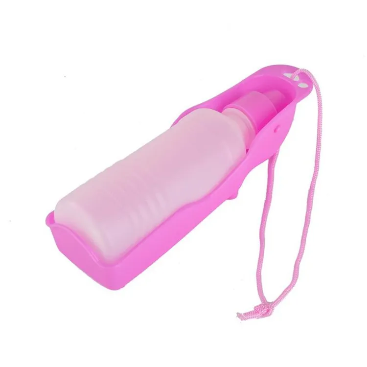 Nowy 3 kolor 250ml Pet Dog Cat karmienie wodą dozownik do butelek Travel Portable składana plastikowa miska do karmienia Travel Pet butelka wody