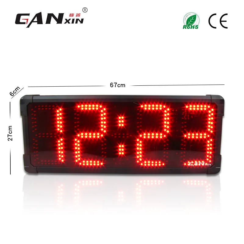 [GANXIN] nouveau 8 pouces 4 chiffres utilisation en extérieur LED étanche minuterie Marathon grand écran horloge utilisée pour les Sports de plein air