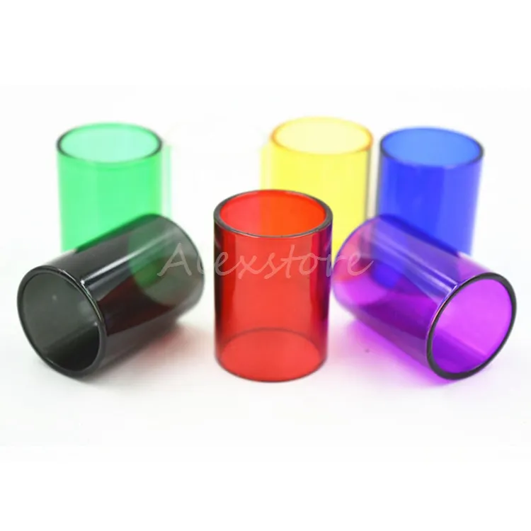 Glass Tube for TFV8 Big BABY Coil Pyrex Replacement Colorful Replaceable Caps Sleeve Tube for TFV8 Big BABY Tank Atomizers RBA