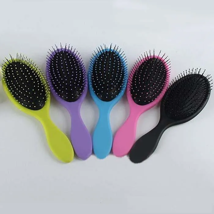 Haarborstel Kammen Magic Detangling Handle Tangle Shower message combs Salon Styling Tamer Tool