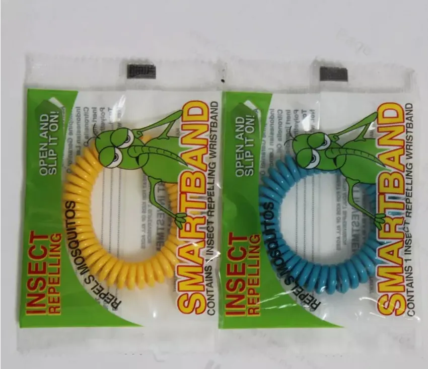 Nuovo braccialetto repellente zanzare Bracciale elastico elastico a spirale Bracciale da polso a mano Anello telefonico Catena Anti zanzara Bracciale1205289