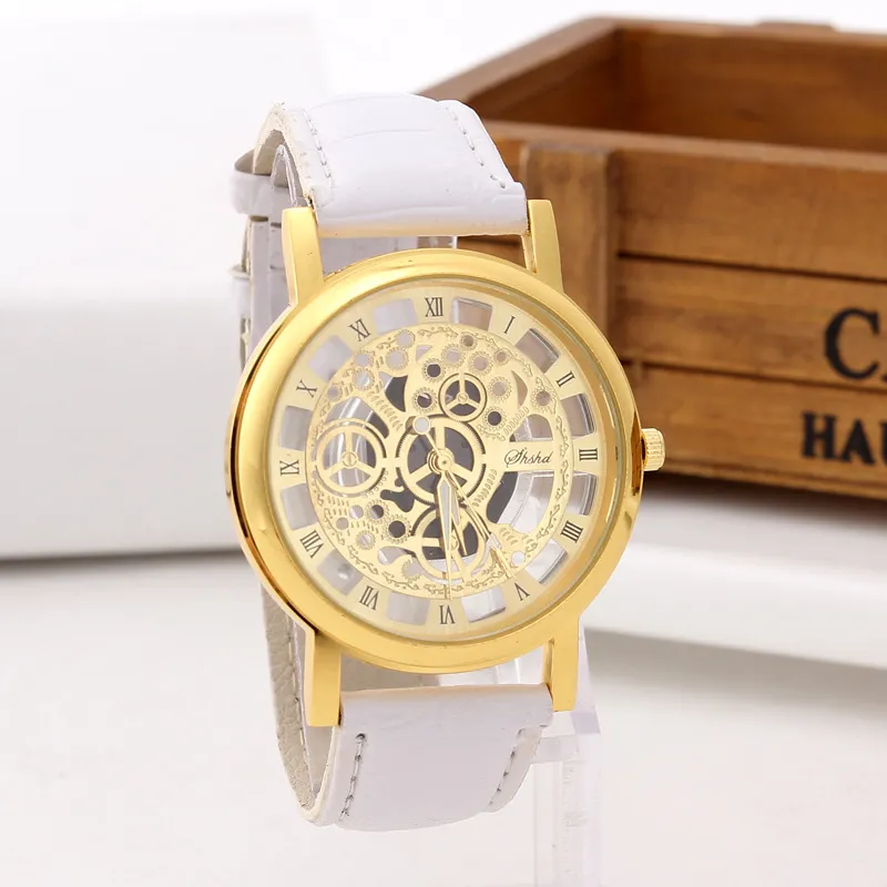 Wholesale Mix Fashion hollow watch non-mechanical why farewell to Roman number belt table Watch WR038