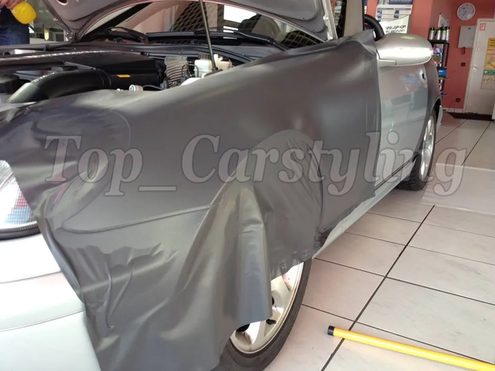 Film d'enveloppe de voiture en vinyle gris métallisé mat avec dégagement d'air vinyle gris mat pour emballage de véhicule feuille de couverture 1,52x30 m/rouleau 5ftx98ft