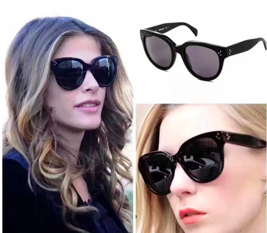 Fashion French designer sunglasses for women CE 41755 classic black top quality full frame sheet frame coated reflective polarized glasses