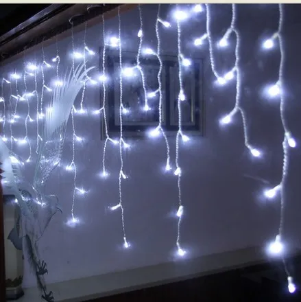 جديد 20 متر × 0.7 م LEDS الستار Icicle String Light 8 أوضاع فلاش مصابيح الزفاف عيد الميلاد