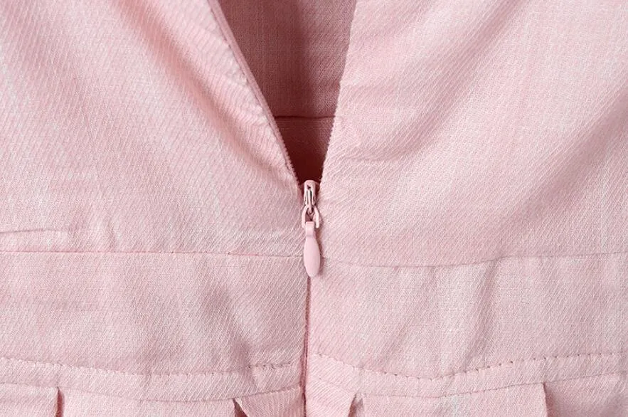 Härlig högkvalitativ europeisk stil prinsessa flicka klänning patchwork baby girls bomull kläder sommar rosa klänning