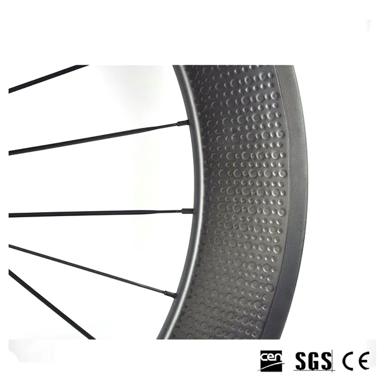 Carbon Fiber Dimple Wheels and 80mm Depth Wheels 25mm Width Carbon Rims Bicycle Wheelset Cycling Wheels With Powerway R36 hubs