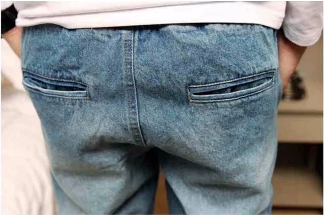 Neue Mode Herren Jeans Denim Männer Kordelzug Slim Fit Denim Jogger Herren Jogger Jeans Stretch Elastische Jean Bleistift Casual Hosen