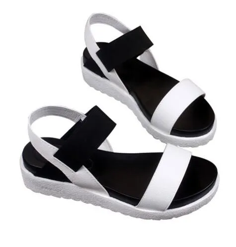 Mulheres Sandálias Mulheres Sapatos de Verão Peep-Toe Sapatos Lisos Sandálias Romanas Mujer Sandalias Ladies Flip Flops Sandal Calçado