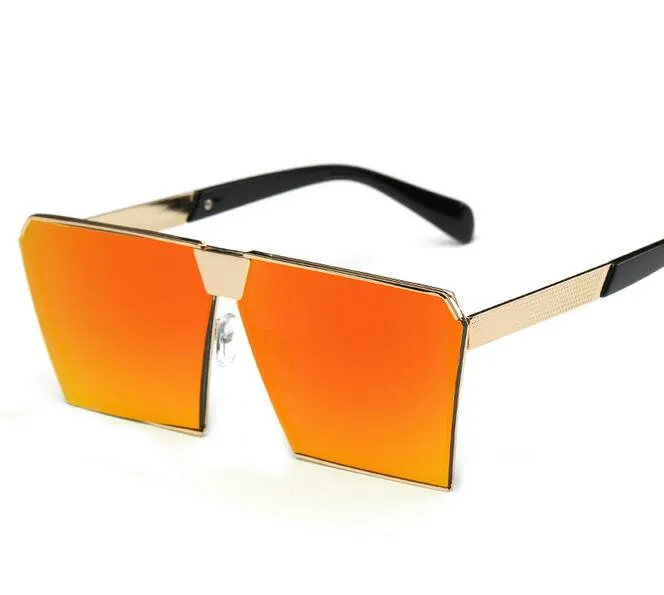 2017 Ny stil Kvinnor Solglasögon Unika Oversize Shield UV400 Gradient Vintage Eyeglasses Märke Designer Solglasögon 10st / Gratis frakt