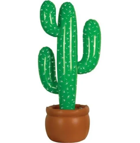 Inflatable Cactus Wild West Mexican Hawaiian Fancy Dress Party Decoration Tropical plants Hen stag party beach Wedding decor 95cm green