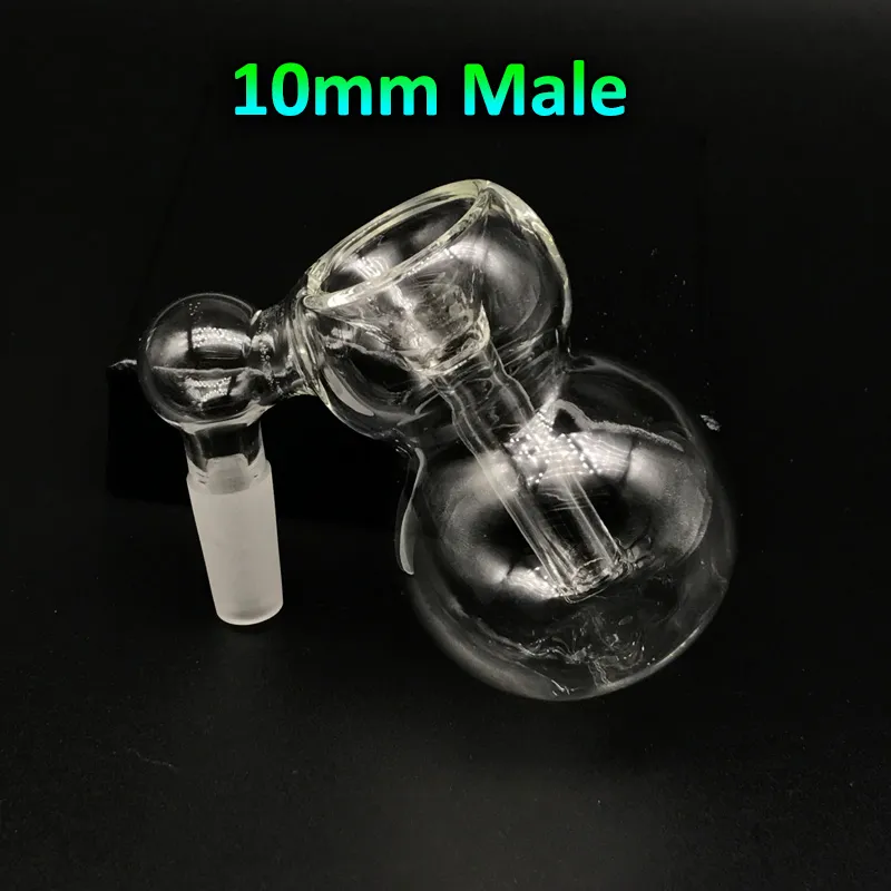 Glas Asvanger Kom Mannelijke Vrouwelijke 10mm 14mm 18mm Mini Asvangers Met Waskolf En Kalebas Bowls stuk Voor Bong Dab Rig
