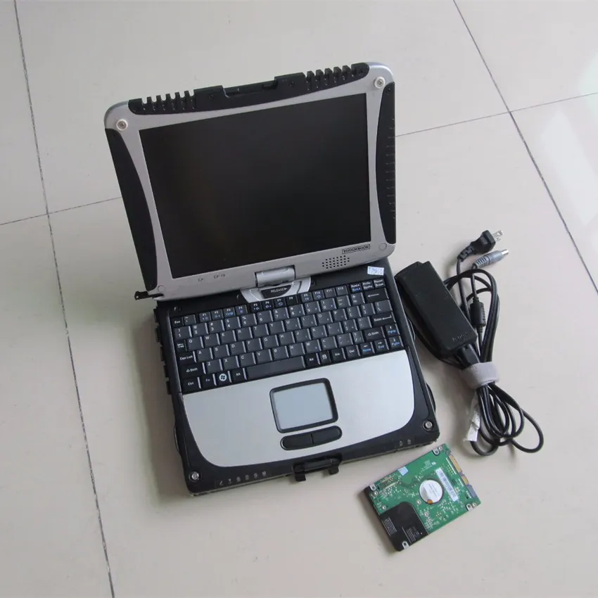 Mb star diagnosis c4 sd tool HDD 320gb with toughbook cf-19 laptop touch screen ready to use