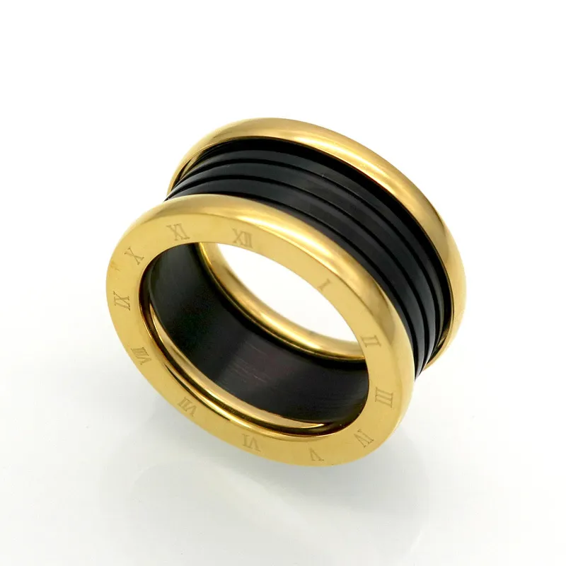 Oro romano Love marca 316L joyería de acero de titanio al por mayor anillos de amor de corazón para mujer anillo de bodas joyería oro/plata/color rosa