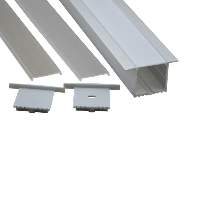 10 X 1M sets/lot Al6063 T type led aluminium strip profile and aluminum strip light diffuser for recessed wall ceiling lamps