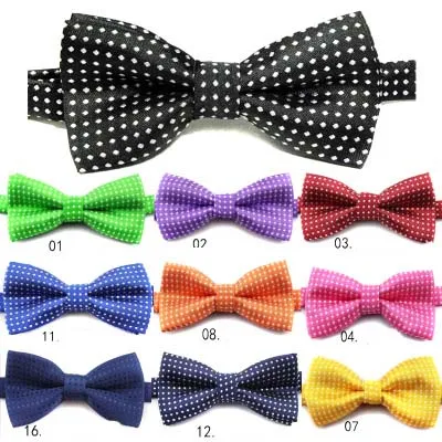18 Colors New kids Bowties Children ties bow ties boys bow tie pure color bowtie Stars Check Polka Dot Stripes Free shipping