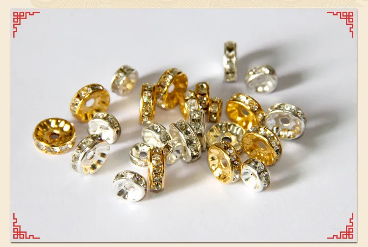 ot ally alloy crystal jods eleds jeds 6mm 8mm 10mm gold silver beads for bracelet deprentes jewts 273 c