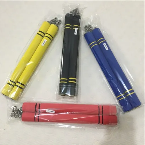 4 renk kaliteli çocuklar yetişkin güvenlik sünger çift kesim çubuk eğitimi acemi acemi nunchakus güçlü nunchuks toptan