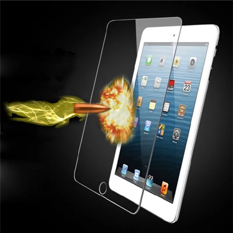 Explosionsäker 9h 0,3 mm Skärmskydd Temperat glas för iPad Mini 1 2 3 4 Ingen förpackningsfri DHL