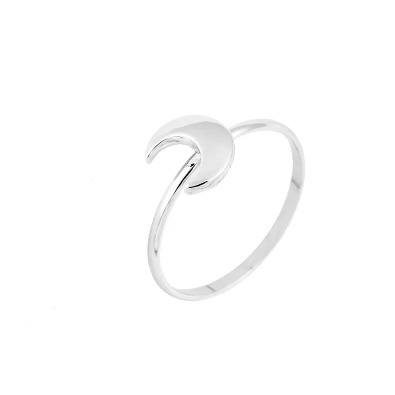 Everfast Fashion Tjock Half Moon Rings Gold Silver Rose Gold Plated Simple Smycken Män Kvinnor Sailor Jewelry EFR083 Fatory Price