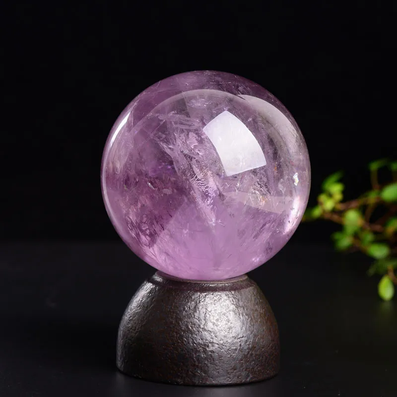 Décoration de maison 4050 mm Natural Rock Quartz Amethyst Stone Crystal Ball Crystal Sphere Healing Business Gift9988528