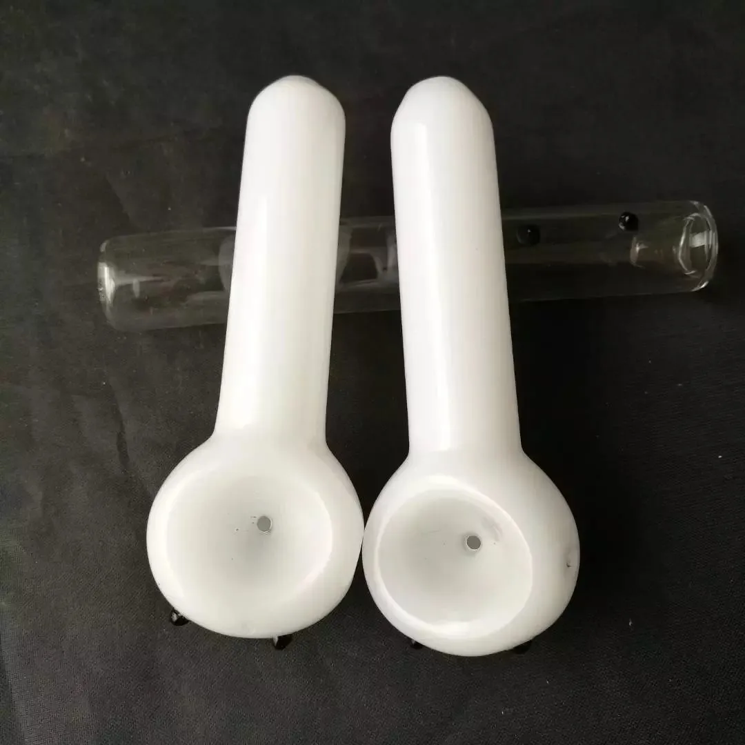 White jade color duck pipe bongs accessories Unique Oil Burner Glass Bongs Pipes Water Pipes Glass Pipe Oil Rigs Smoking with Dropper