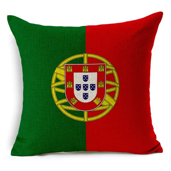 National Flags Cushion Cover Britain and the United States Australia Car Decoration Linen Cotton Pillow Case Square Sofa Pillow Cover