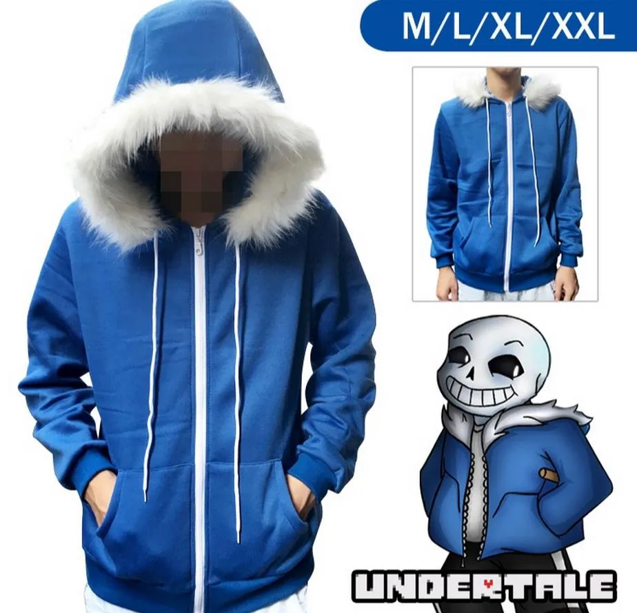 Undertale Sans Cosplay ReiBverschluss Hoodie Jacke Fleece Skelett Frisk Cosplay Kostum Fur Manner 2024 Von 29 8 DHgate