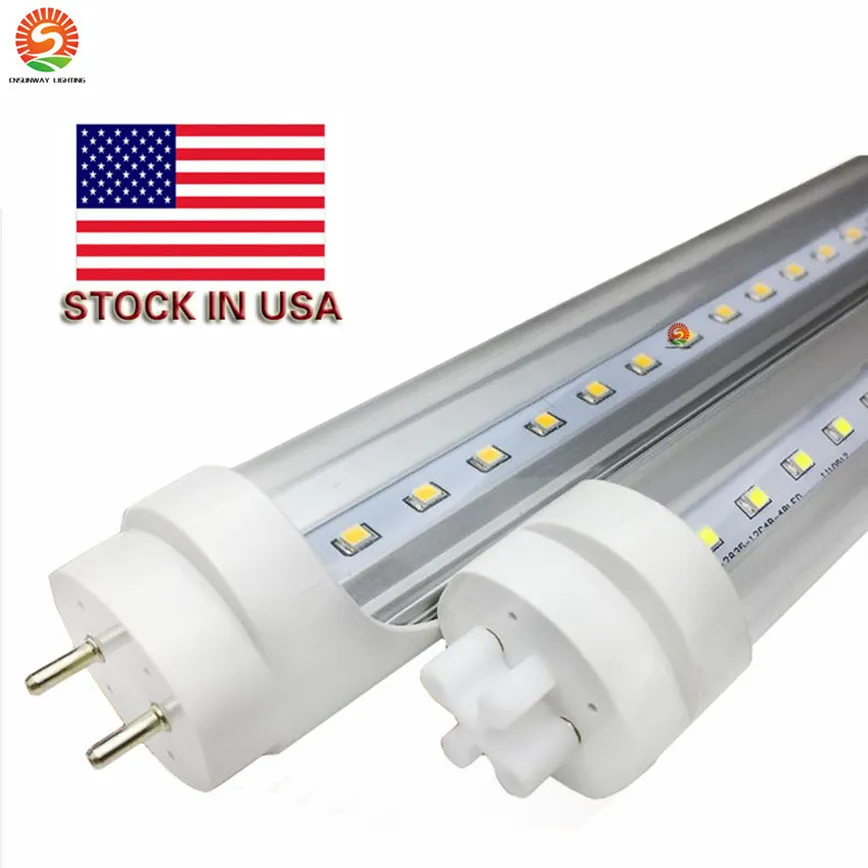 Lager i US + BI-pin 4FT LED T8-rörljus 18W 20W 22W LED-fluorescerande lampa ersätt regelbundet rör AC 110-240V UL FCC