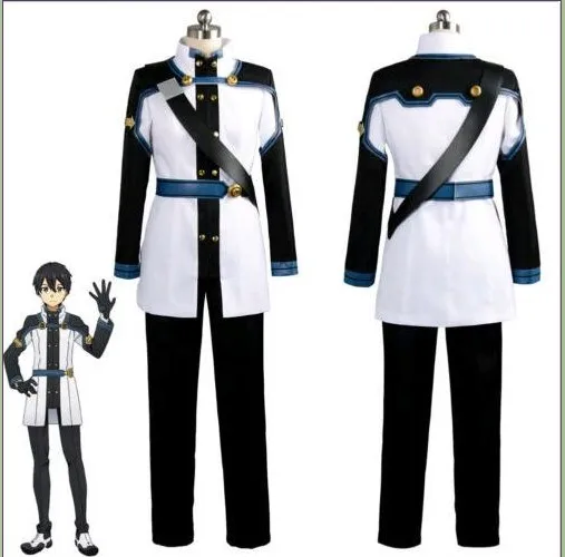 도예 온라인 영화 영화 주문 서기 OS Kirito Kirigaya Kazuto Cosplay Costume Uniform