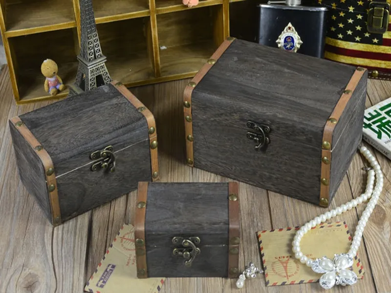/серия быстрая доставка 3шт/установить старинные деревянные чехол коробка ювелирные изделия жемчуг ожерелье браслет коробка для хранения организатор