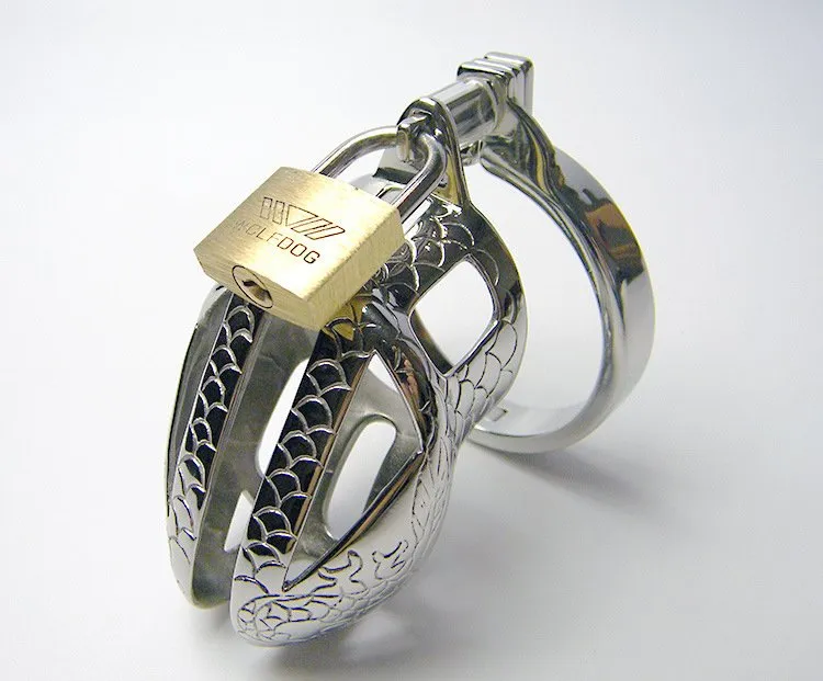 Dragon Totem Male Device Special Belt Stainless Steel Penis Sleeve Sex Toy Products Metal Adult Game Cock Cage Ring1478471