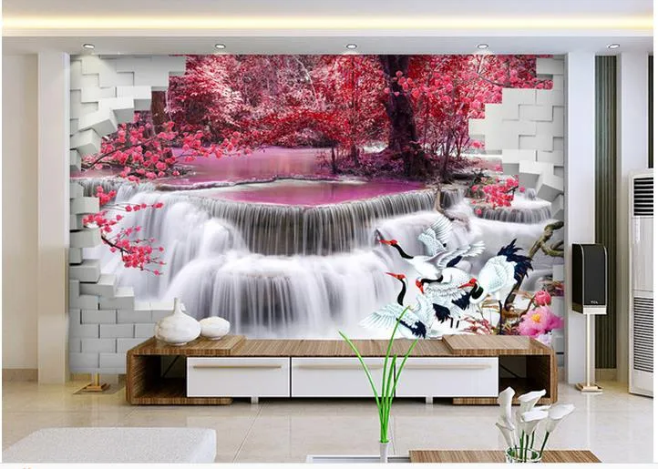 High Quality Costom fashion mural 3d wallpaper 3d wall papers for tv backdrop