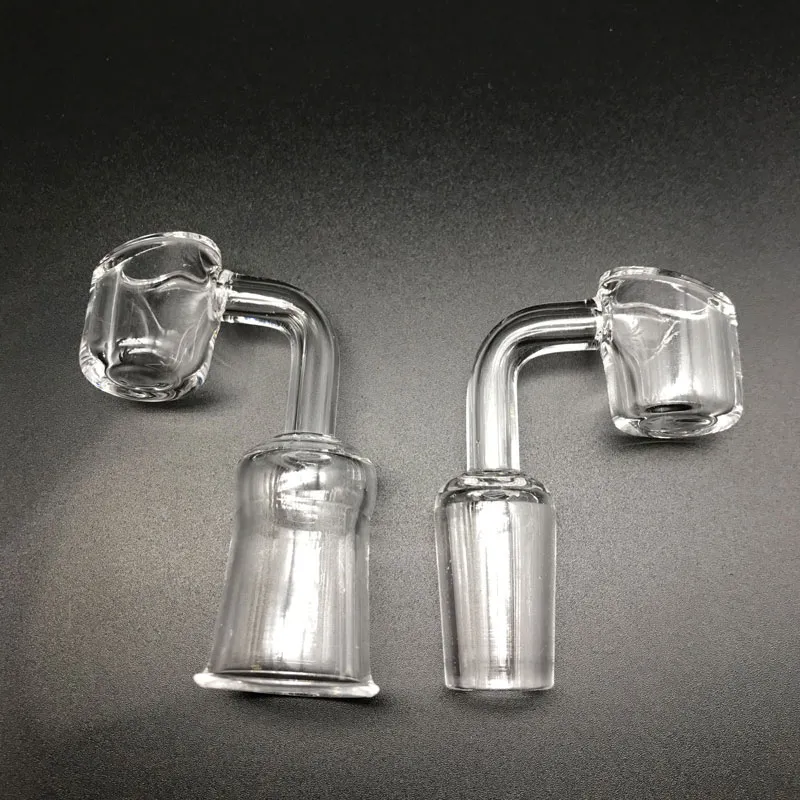 Hurtownie 4mm Grube Quartz Banger Paznokcie Paznokci Mężczyzna 14mm 18mm 90 stopni Bezpoziomowe paznokcie kwarcowe do wiertnicy olejowej Szklane bongi